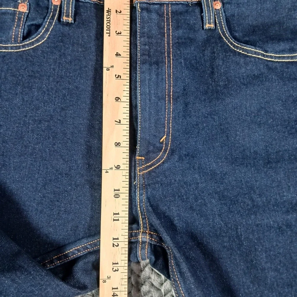 Levi's 502 Taper Fit Jeans Men's Stretch Dark Blue Denim Size 36x32